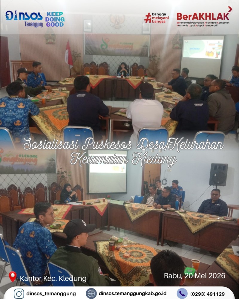 Sosialisasi Puskesos di Kecamatan Kledung