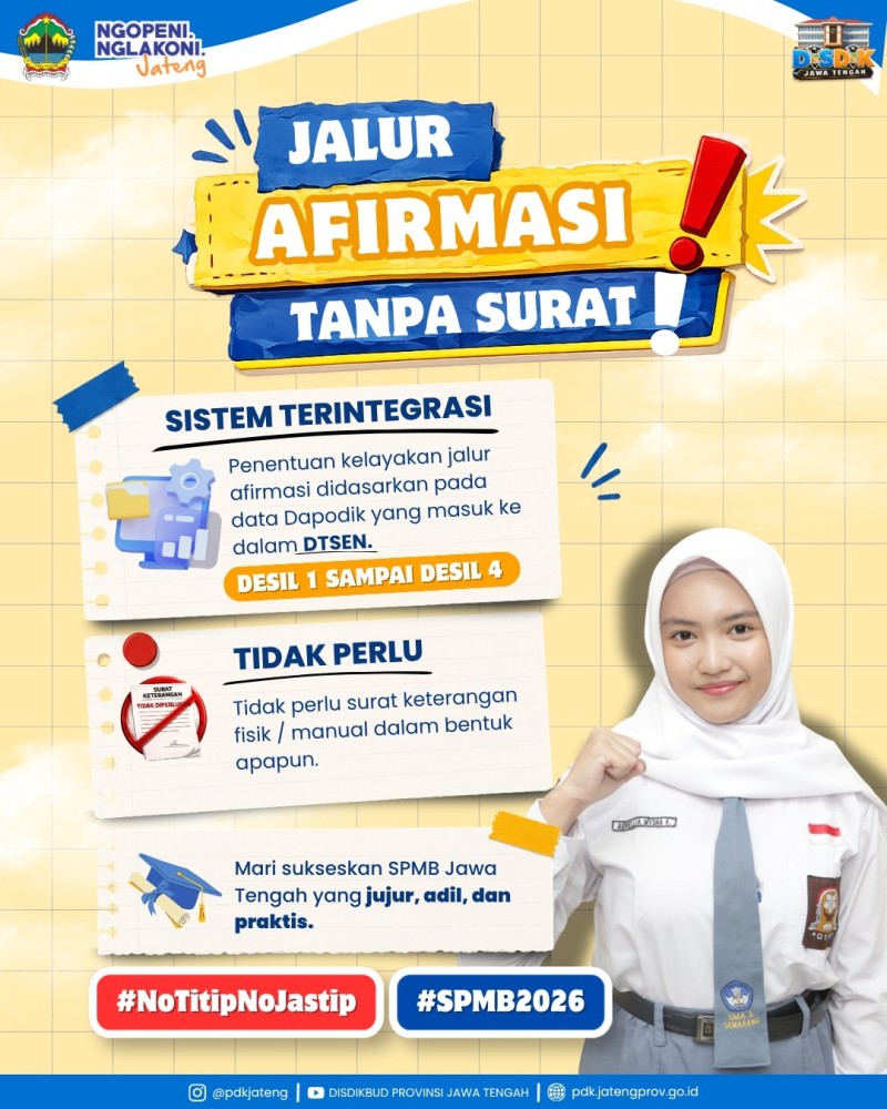 Jalur Afirmasi Tanpa Surat Keterangan