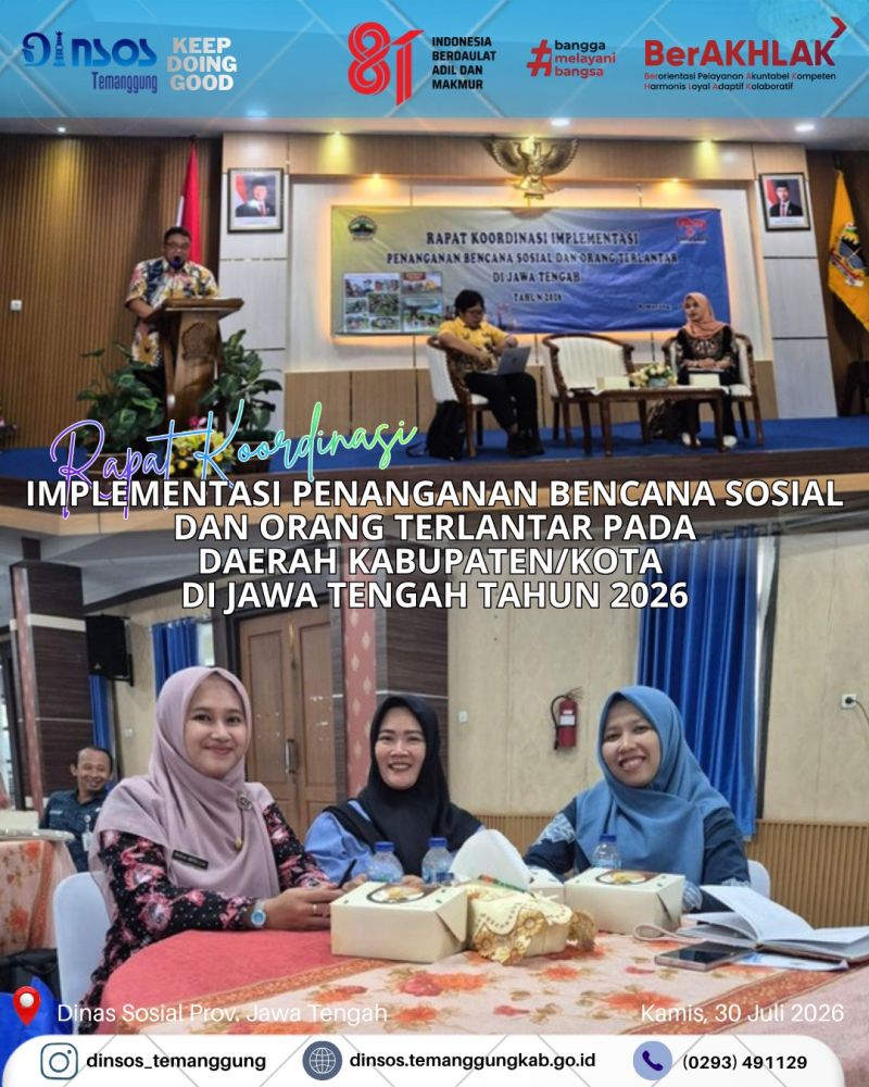 Rapat Koordinasi Implementasi Penanganan Bencana Sosial dan Orang Terlantar