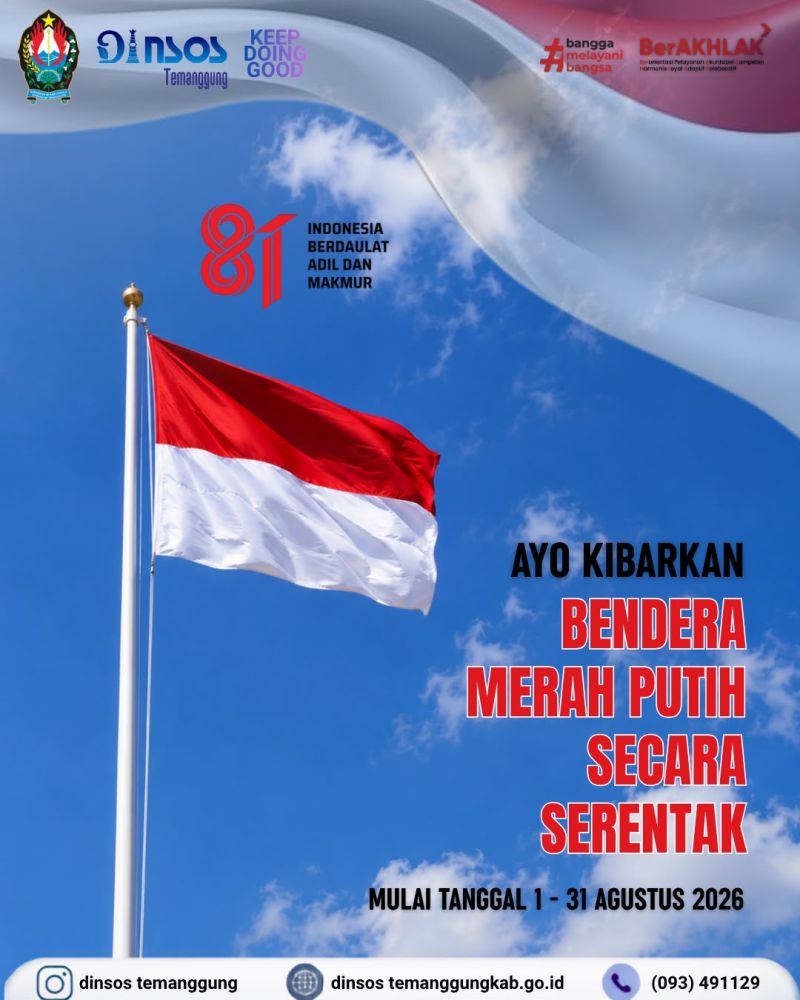 Ayoo kibarkan bendera merah putih mulai tanggal 1 - 31 Agustus 2026