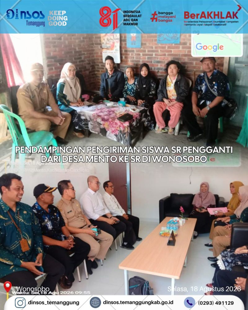 Pendamping Sosial Kecamatan Candiroto melaksanakan kegiatan Pendampingan pengiriman Siswa SR