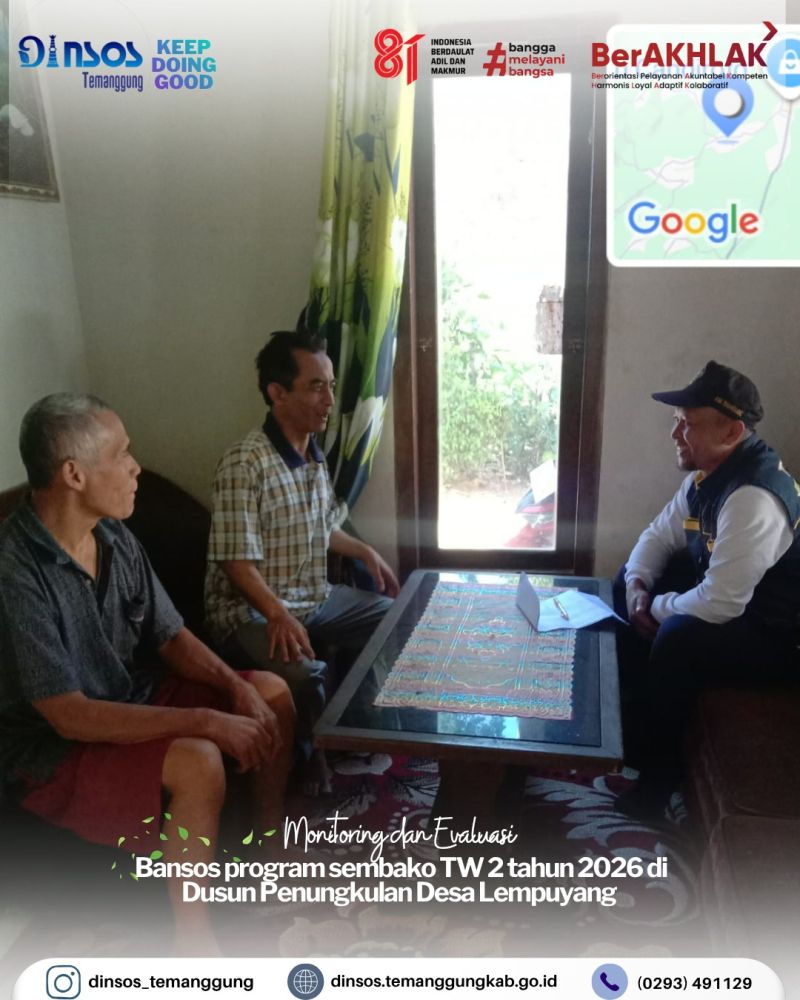 Pendamping Sosial melaksanakan monitoring dan evaluasi bansos program sembako