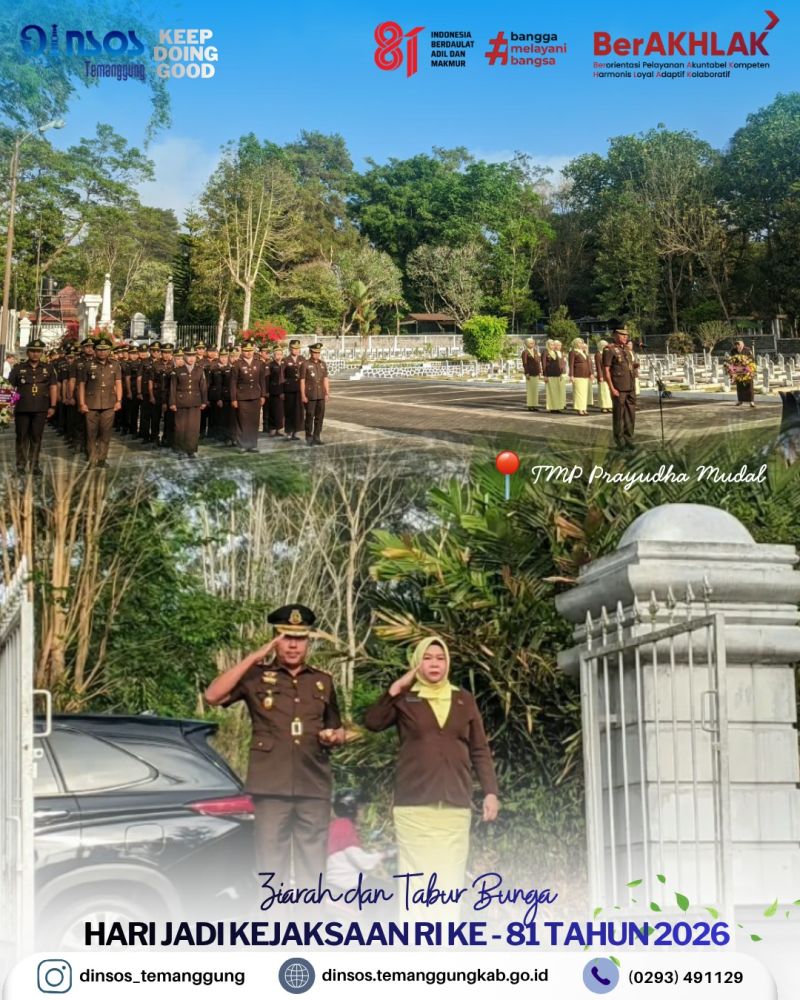 Dinas Sosial memfasilitasi ziarah dan tabur bunga dalam rangka Hari Jadi Kejaksaan RI ke-81