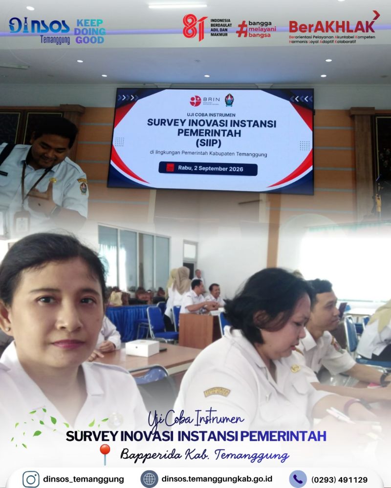 Dinas Sosial mengikuti uji coba instrumen SIIP