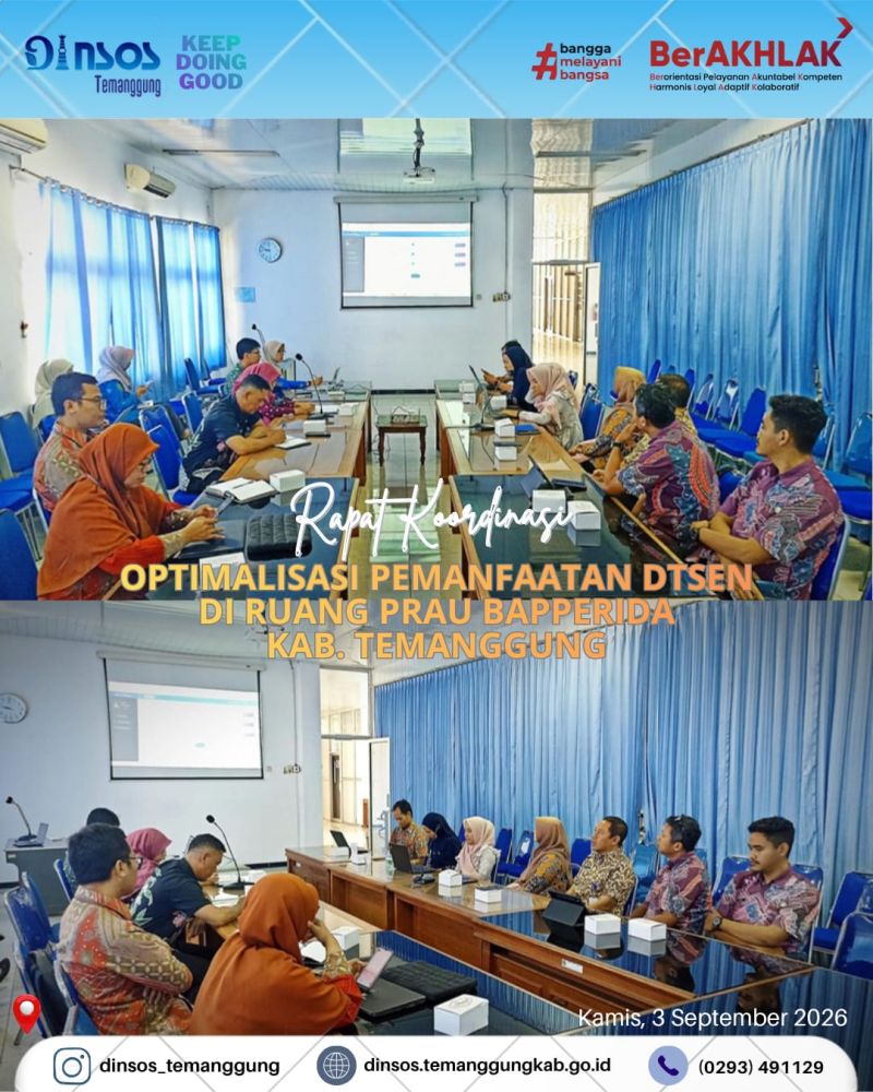 Mengikuti Rapat Koordinasi Optimalisasi Pemanfaatan DTSEN