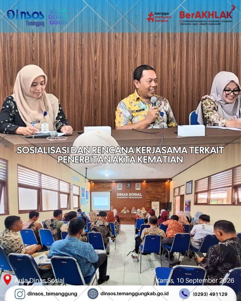 Dinas Sosial mengadakan sosialisasi dan rencana kerjasama dengan Disdukcapil