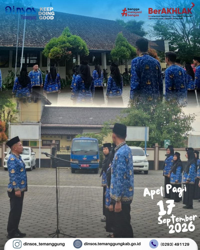 Dinas Sosial melaksanakan apel pagi