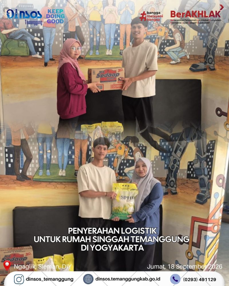 Penyerahan Logistik Rumah Singgah Temanggung di Yogyakarta