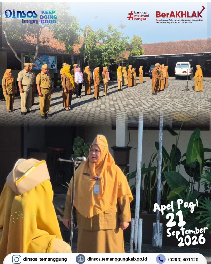 Dinas Sosial melaksanakan apel pagi