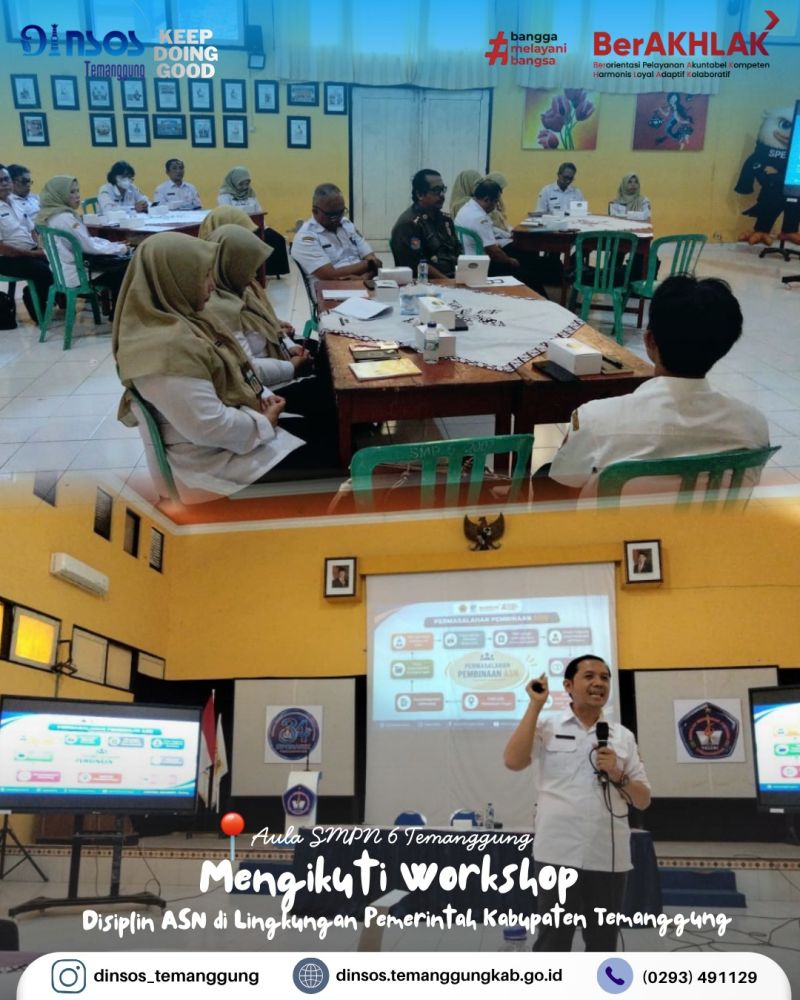 Dinas Sosial Kabupaten Temanggung mengikuti workshop disiplin ASN