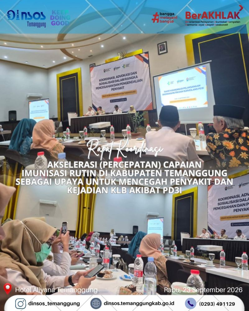Rapat Koordinasi Akselerasi (percepatan) Capaian Imunisasi Rutin di Kabupaten Temanggung