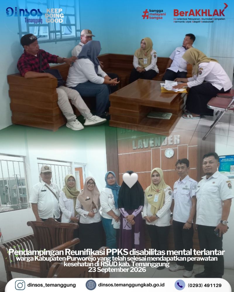 Pendampingan Reunifikasi PPKS disabilitas mental terlantar