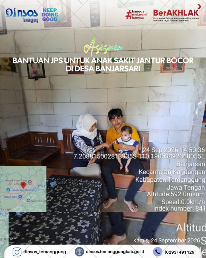 Pendamping Sosial Kecamatan Kandangan melakukan asesment bantuan JPS