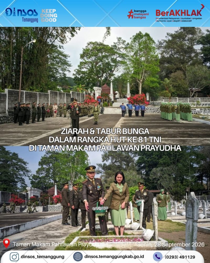 Fasilitasi ziarah dan tabur bunga HUT TNI ke 81 tahun