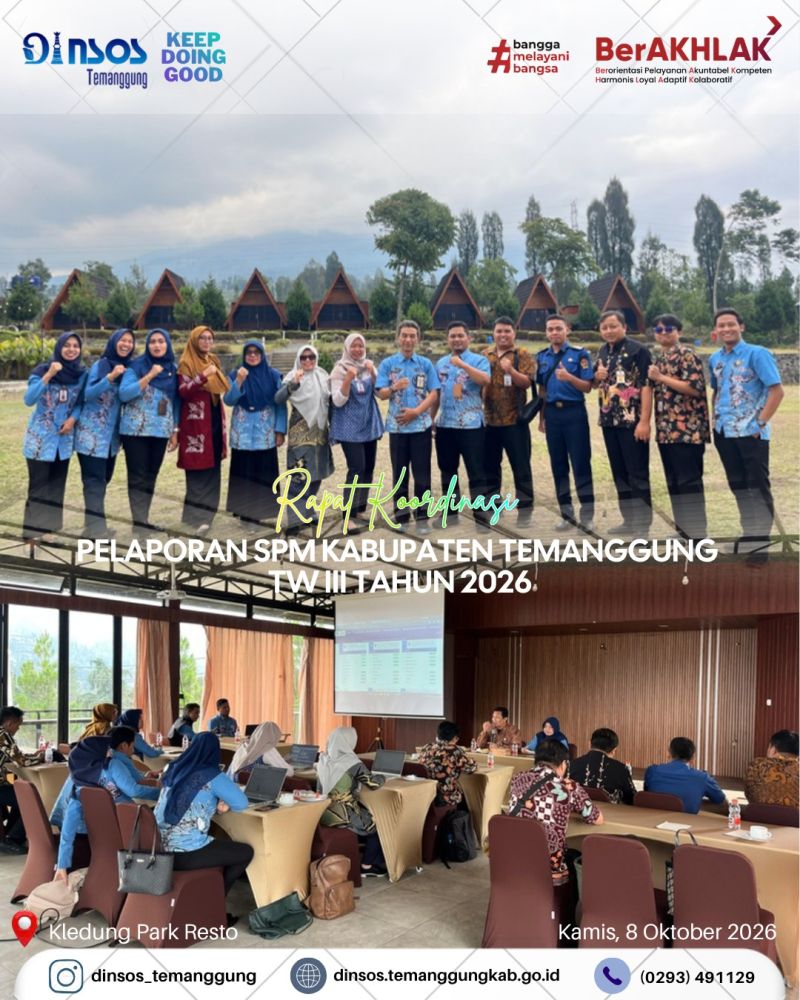 Dinas Sosial menghadiri rapat koordinasi pengisian capaian SPM Triwulan III