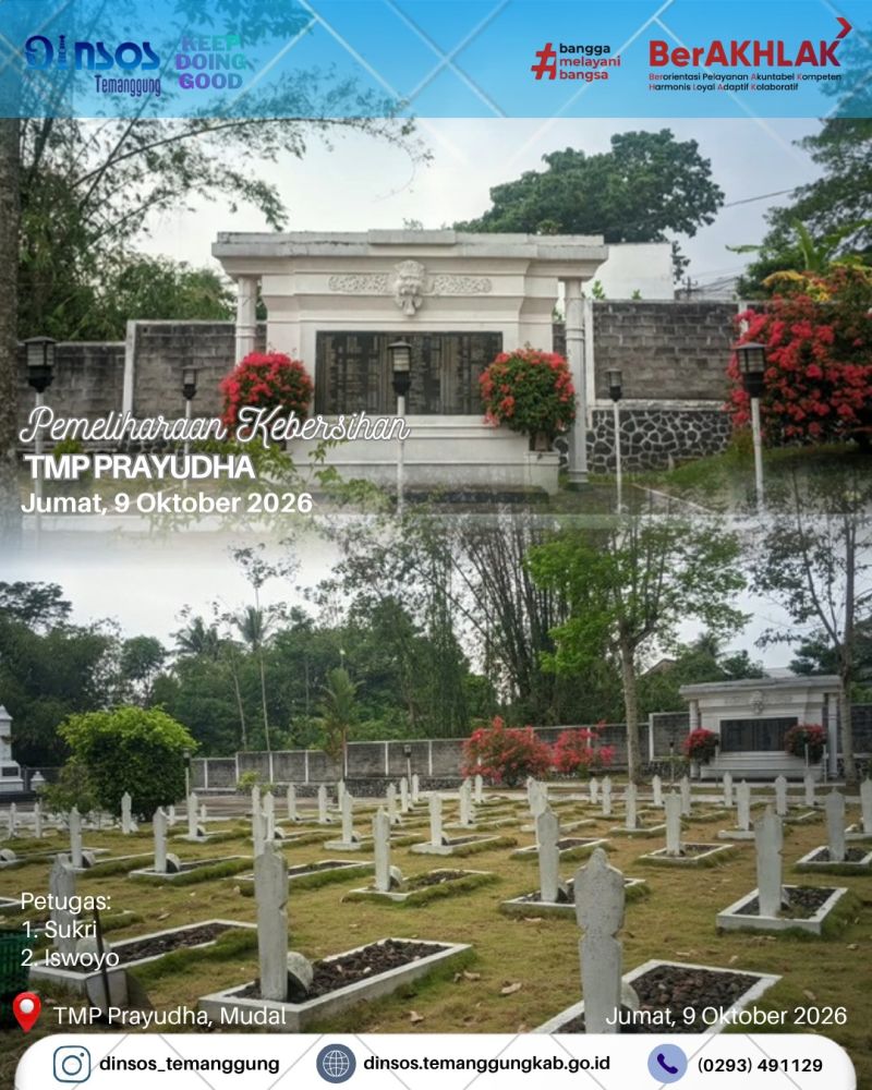 RAWAT TMP PRAYUDHA, JAGA JEJAK PENGORBANAN PARA PAHLAWAN