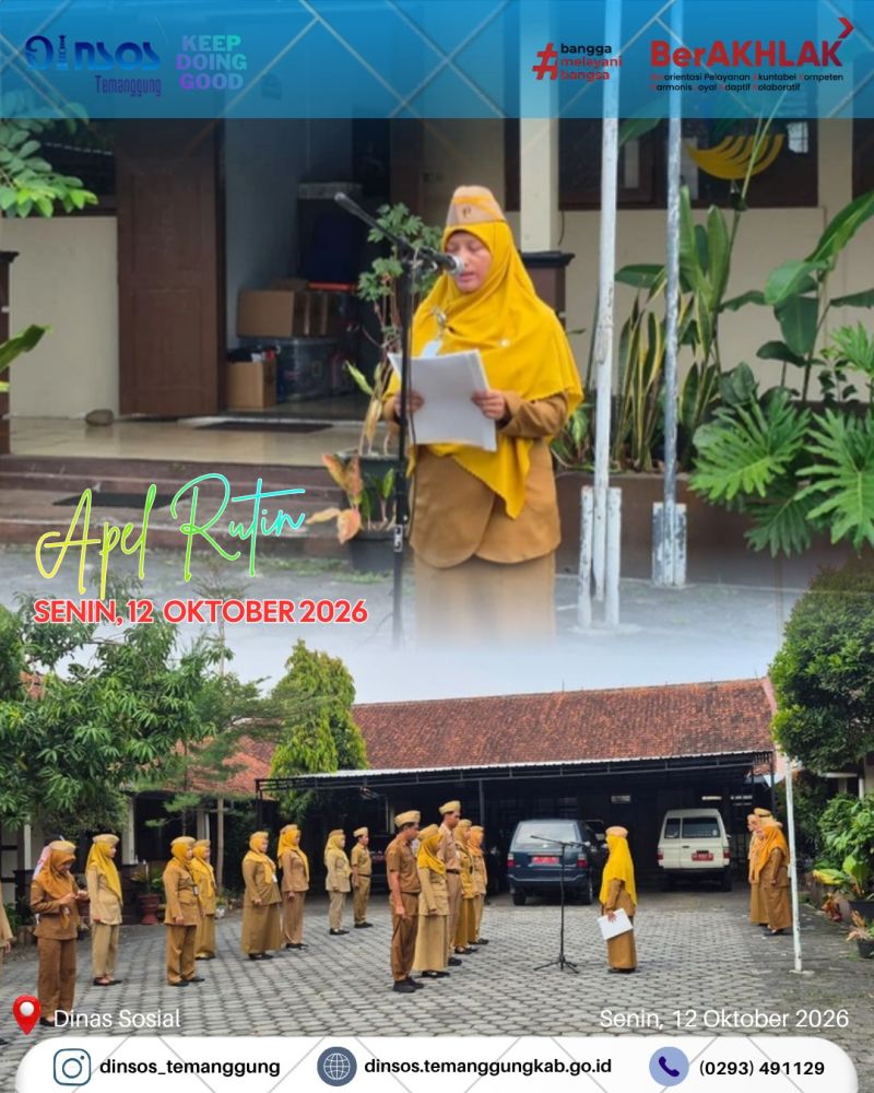 APEL PAGI RUTIN DINAS SOSIAL KABUPATEN TEMANGGUNG