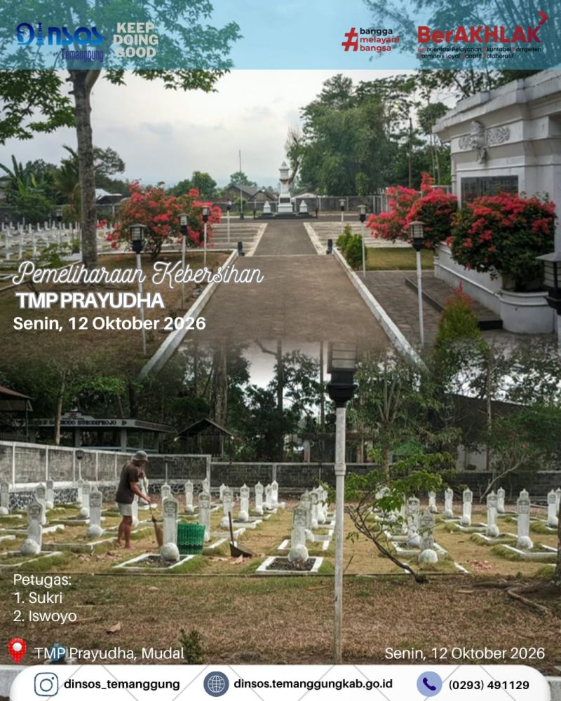 Menjaga Kebersihan TMP Prayudha, Merawat Penghormatan kepada Para Pahlawan