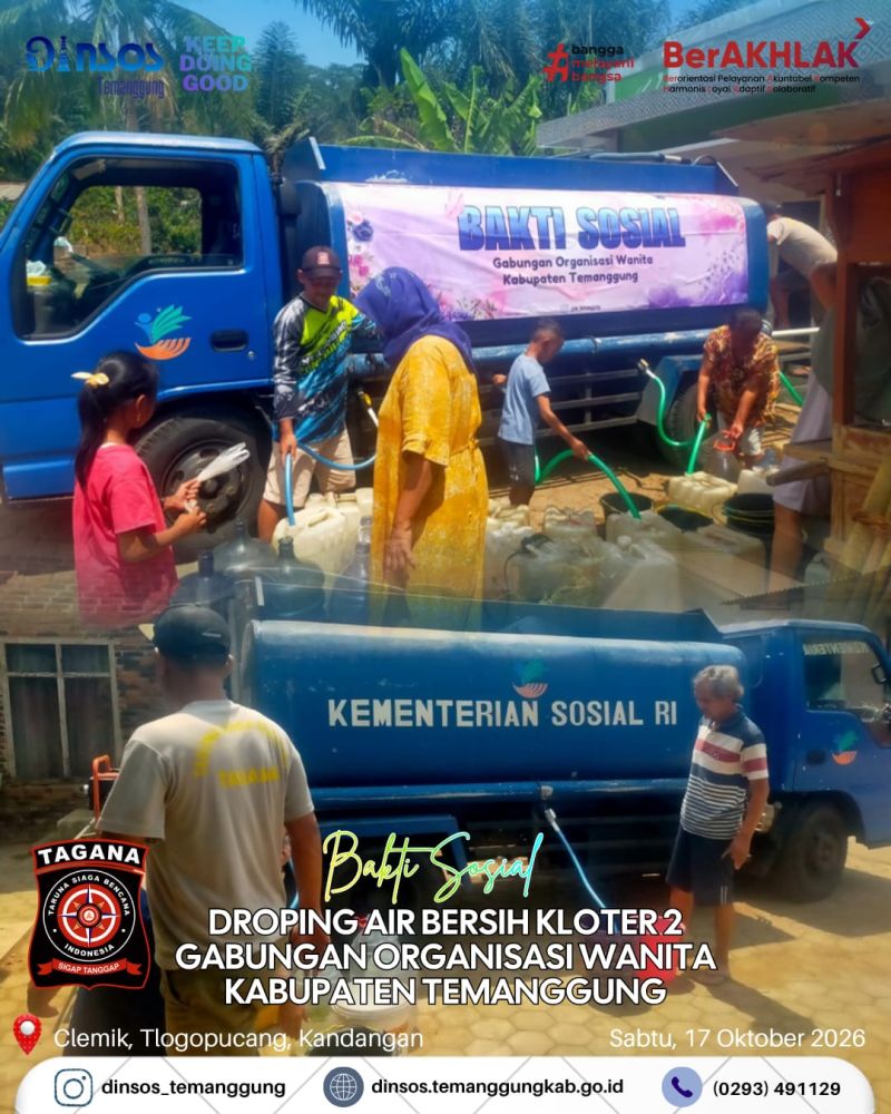 BANTUAN AIR BERSIH DI DUSUN CLEMIK
