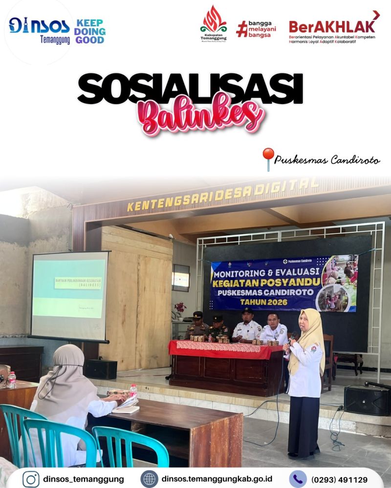 DINAS SOSIAL KABUPATEN TEMANGGUNG SOSIALISASIKAN BANTUAN PERLINDUNGAN KESEHATAN (BALINKES) DALAM PERTEMUAN LINTAS SEKTORAL DI KECAMATAN CANDIROTO